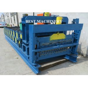 Steel Roofing Sheet Roll Forming Machine PPGI GI IBR Trapezoid , Roof Sheet