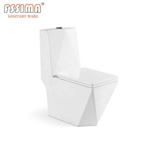 Diamond Shape Conjoined Toilet Wc White Ceramic 680x375x830mm