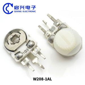 W208 Series Adjustable Resistance Single Coil Glass Glazed Ceramic Potentiometer