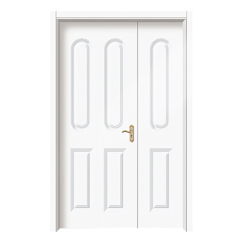 Buy AB-ADL223 pure white double leaf wooden door at wholesale prices