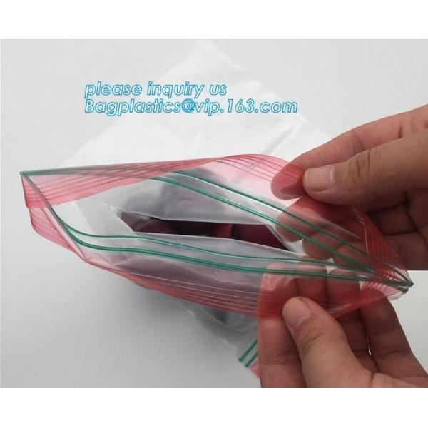 Buy color Double zipper food storage bags, custom products food grade clear matte stand up  storage bags food s at wholesale prices