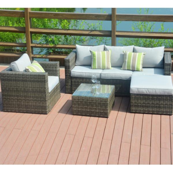 6Pcs Deep Seating Patio Wicker Outdoor Garden Furniture Rattan Sofa Couch