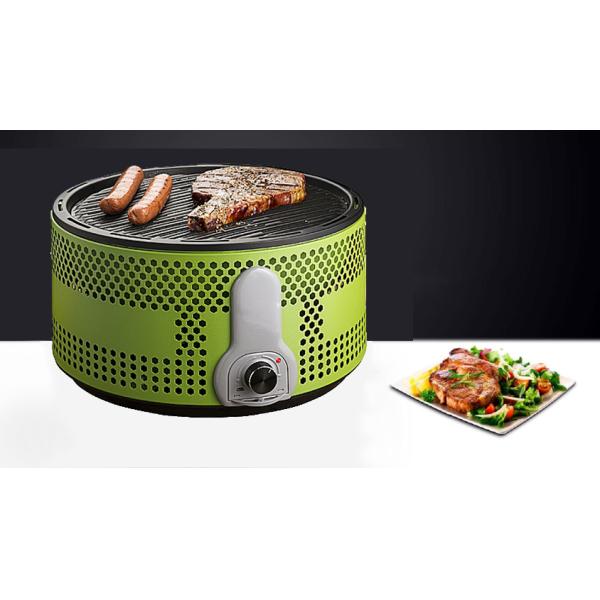 Portable Smokeless Charcoal BBQ Grill,Bicosyn Compact Barbecue Grill - Battery-Operated Fan with Removable Electronics