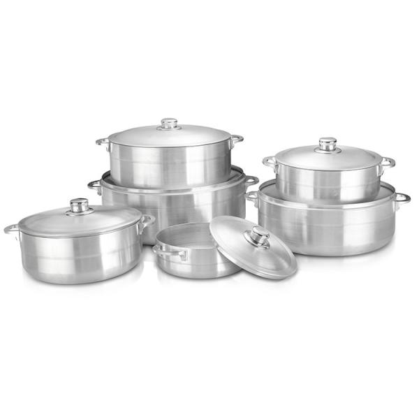 Buy EU Aluminum Eco Friendly Aluminum Cookware Sets With Lid Sustainable at wholesale prices