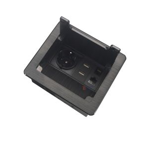 China Conference Office Room Brush Desk Grommet Box Used Aluminum Table on sale