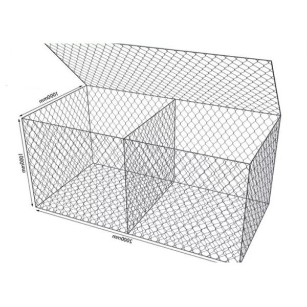 Buy Heavy Galvanized 2 X 1 X 1m Gabion Wire Mesh Box Hexagonal Gabion Basket at wholesale prices
