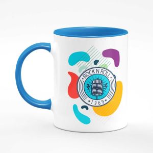 11oz White Ceramic Sublimation Coffee Mug with Colored Inside And Handle