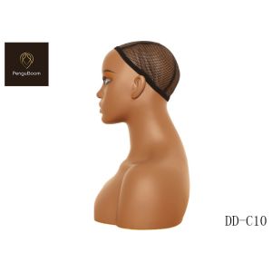 Washable Pierceable Mannequin Head Shoulders With Meticulous Makeup