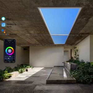 Quality Multiscene 12.6'' Artificial LED Skylight Recessed 600x300 Tuya for sale