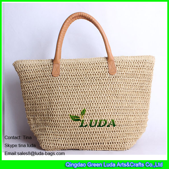 Buy LUDA cheap straw handbags online paper knitting straw beach handbag at wholesale prices
