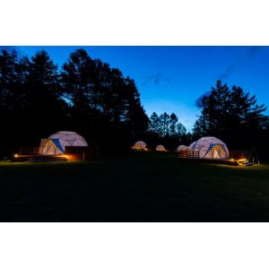 Customized Geodesic Dwell PVC Tarpaulin Glamping Dome Tent