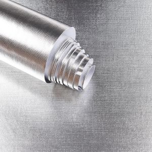 High Glossy Kitchen Backsplash Waterproof Wallpaper Stickers Aluminum Foil Wall