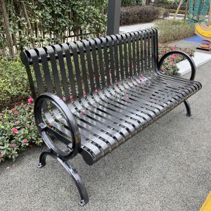 Powder Coating Sunproof 150cm Cast Iron Garden Park Bench