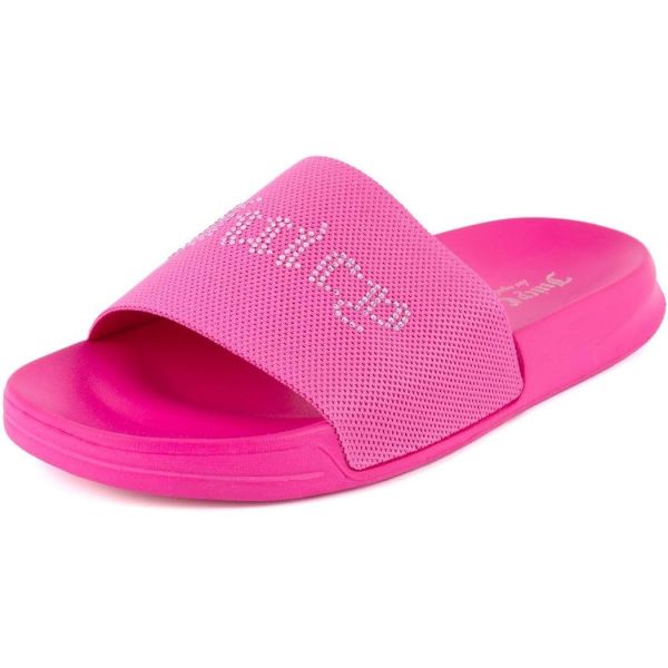 Casual Outdoor Use Slides Summer Flat Sandals With Textile Beaded Upper