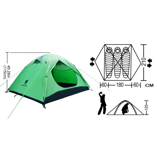 Ultralight 5.6 Lbs Nylon SGS Outdoor Camping Tent