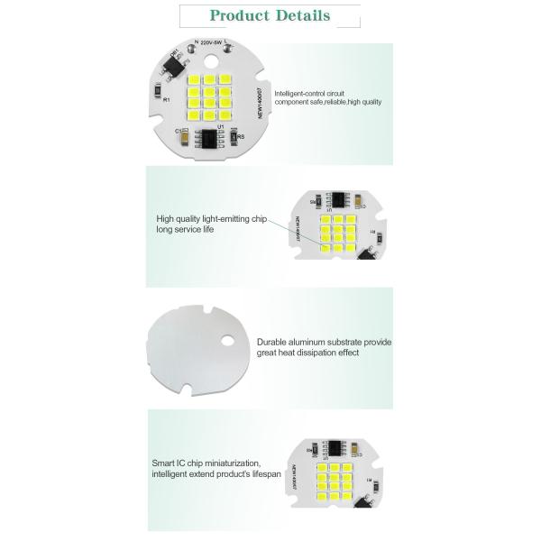 4000k SMD LED Chip Smart IC No Driver For Commercial Lighting Applications