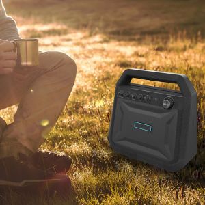 K10A Karaoke Portable Bluetooth Speakers Active Type 8000mah Battery Black