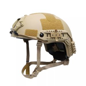 China FAST Ballistic Helmet NIJ IIIA Ballistic Protective Headgear Kevlar Tactical Large Size High Cut Khaki Helmet on sale