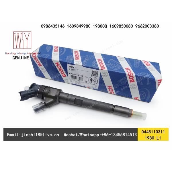 BOSCH GENUINE AND BRAND NEW DIESEL COMMON RAIL FUEL INJECTOR 0445110311 0986435146 1980L1 1609849980 1980CQ 9662003380
