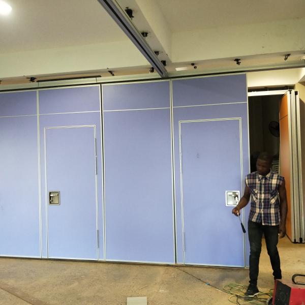 Sound Insulation Hotel Sliding Partition Walls Floor To Ceiling Aluminium System