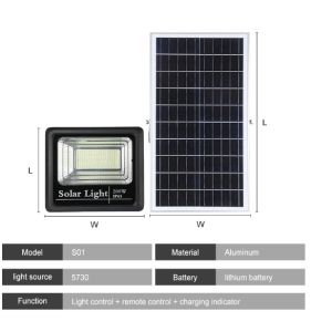 100W 5h 120㎡ 280mm Solar Panel LED Flood Light