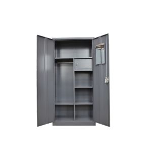 Durable 2 Door Steel Storage Cupboard Metal Wardrobe Locker Clothes