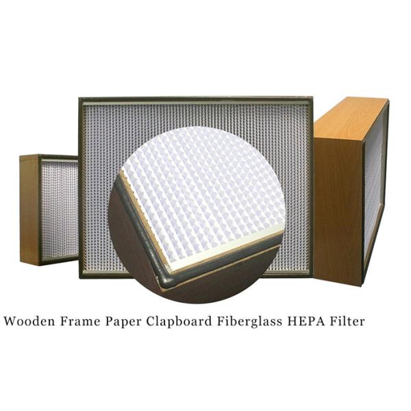Wooden Frame Fiberglass Air Conditioner Filters 250m3/H Airflow