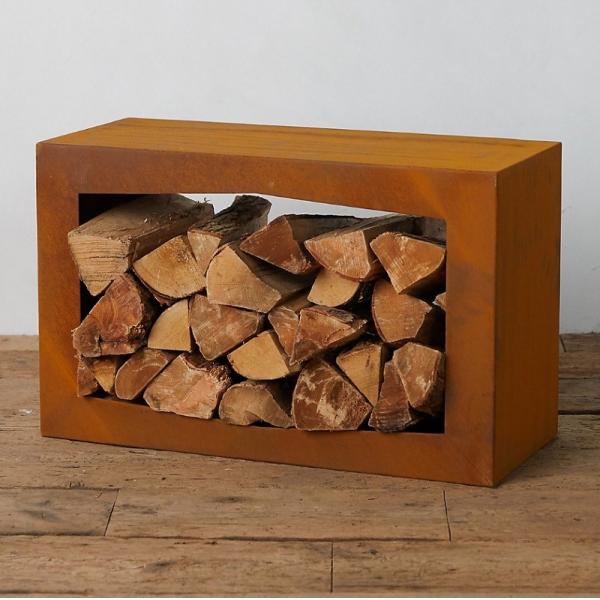 Buy Fuxin OEM ODM Corten Steel Log Holder Firewood Rack ISO9001 at wholesale prices
