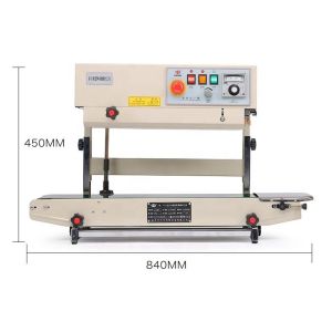 Tamper Proof Continuous Band Sealing Machine Compact Vertical Heat Sealer