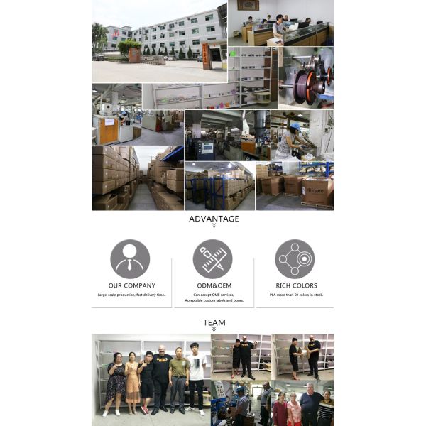 High Quality PLA Plastic PINRUI Brand 335M Length 1kg/Roll Glow in the Dark 3D Printer 1.75mm 3D Printing Filament