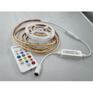 10mm Wide 90 CRI 2700K+6500K CCT Flexible COB Strip 560LEDs Safe Use & Easy