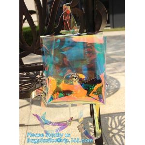 pocket transparent pvc clear backpack wholesale with padded straps, Waterproof