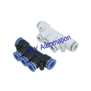 China Different Diam One Touch PK,PKG Union Triple Plastic Pneumatic Tube Fittings on sale