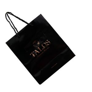 Shining Coated Paper Carrier Bag 250gsm Foil Stamped And Embossed