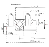 Crossed roller bearing XU060111