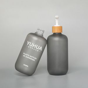 Gray 500ml Plastic Packaging Bottles Body Care Frosted Recycling