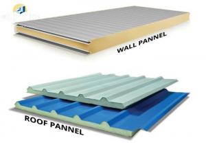 Quality Insulated metal sandwich panel pre coated with PU sandwich wall/roof panel for sale