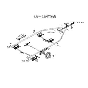 Hot Dip Galvanized Double SHAFT 8.65m Boat Trailers FRPYS850R