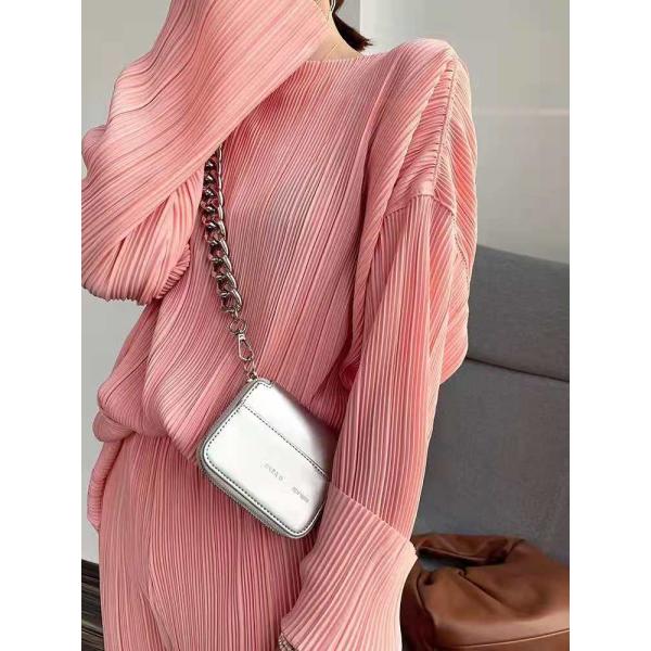 Miyake Satin Striped Crepe Woven Fabric 55 Inch