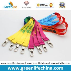 Earthfriendly Safety Jacquard Woven Logo Lanyards w/Breakaway ID Badge System