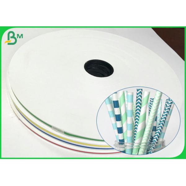 Buy 100% FDA Degradable 60gsm 120gsm Printed Straw Paper Roll For Flexible Straws at wholesale prices