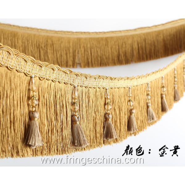 Handmade fashionable chain beads lace tassels fringes for curtain/sofa/pillow/stage decoration