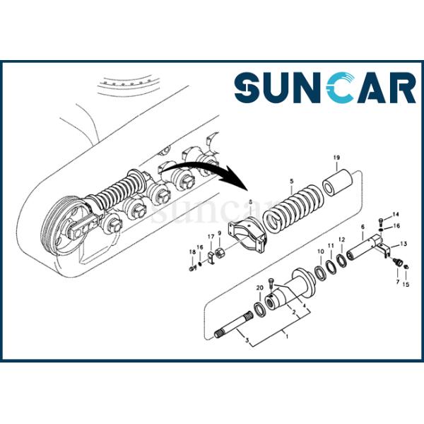 EC290B EC240B EC235C SA8048-00010 Track Adjust Seal Kit SA804800010 SUNCARVO.L.VO Sealing Kit