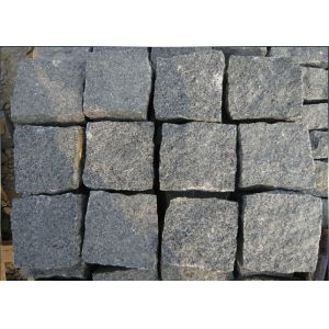 Natural Split Black Outdoor Paving Stones , Granite Grey Black Paving Stones