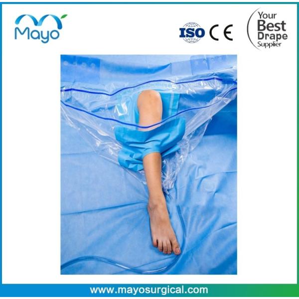 Customized Nonwoven Sterile Surgical Knee Arthroscopy Drape For Leg / Knee Procedures