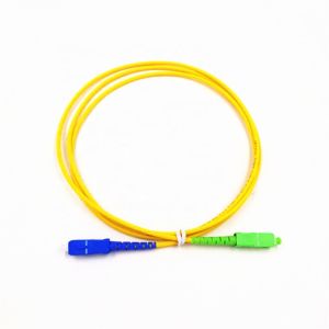 Yellow ST To ST Fiber Patch Cable G652D G657A1 , 3.0mm 0.9 mm Fiber Optic Jumper
