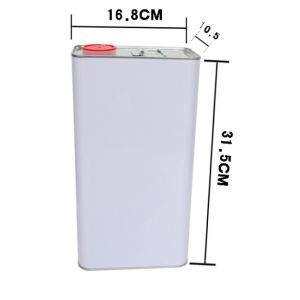 22L Large Square Tin Can CMYK Chemical Oil Pail Bucket