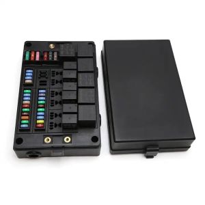Black Plastic Track Bussed Mini Aux Fuse Relay Box fuse relay fusible link box