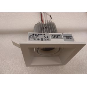 Square 7W 2700K LED Recessed Ceiling Downlight With Tiltable 25deg