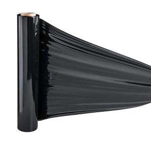 Black LLDPE Cast Packing Jumbo Stretch Film Roll For Pallet Wrapping